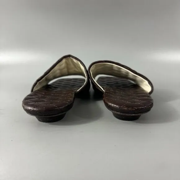 Tibi Han Sandals, Brown, Size 36