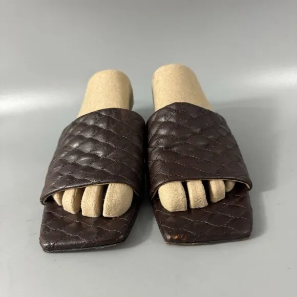 Tibi Han Sandals, Brown, Size 36