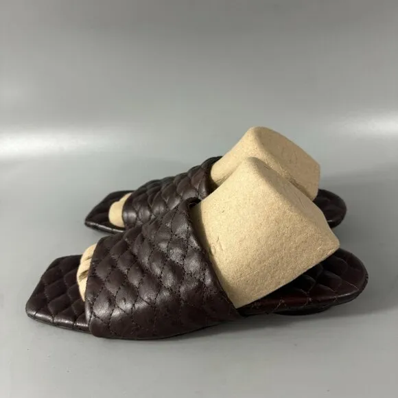 Tibi Han Sandals, Brown, Size 36