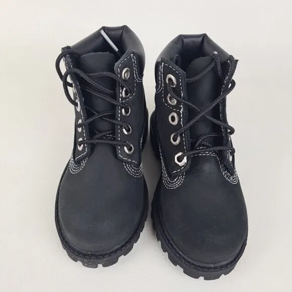 Timberland 6In Premium P&amp;G TODDLER Boots Outdoors Black Leather