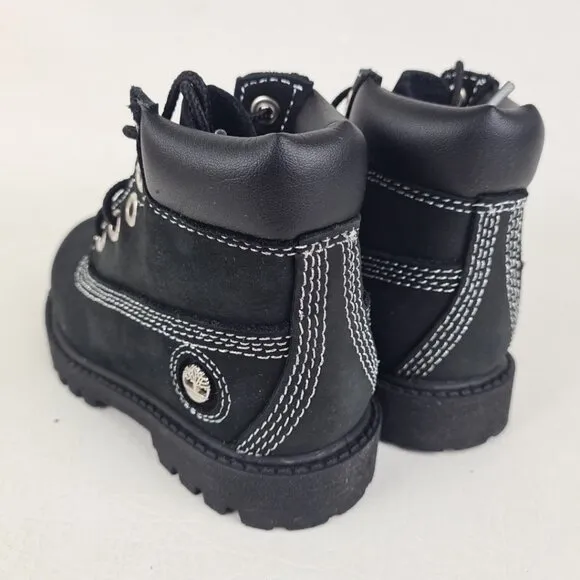 Timberland 6In Premium P&amp;G TODDLER Boots Outdoors Black Leather
