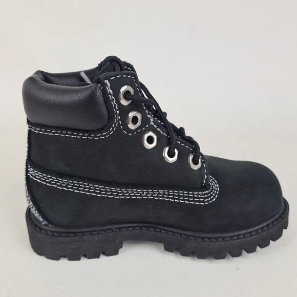 Timberland 6In Premium P&amp;G TODDLER Boots Outdoors Black Leather