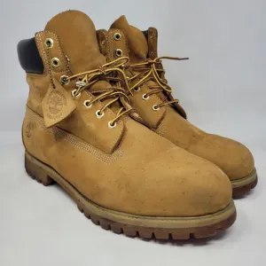 Timberland Boots 13M Wheat Nubuck 10061 6&quot; Premium Waterproof Workwear Classic