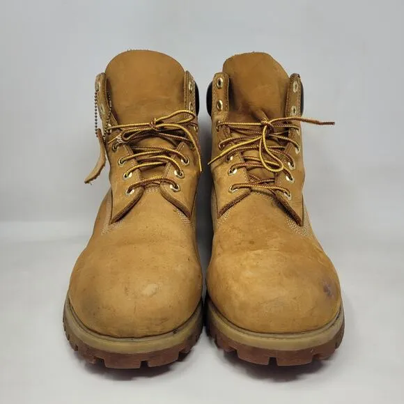 Timberland Boots 13M Wheat Nubuck 10061 6&quot; Premium Waterproof Workwear Classic