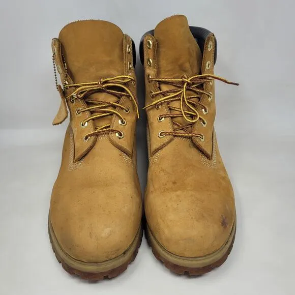 Timberland Boots 13M Wheat Nubuck 10061 6&quot; Premium Waterproof Workwear Classic