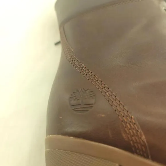 Timberland Brown Leather Size 7.5 Heeled Boots