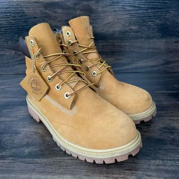 Timberland Classic Nubuck Brown Leather Worker Boots Junior's US Size US 5M