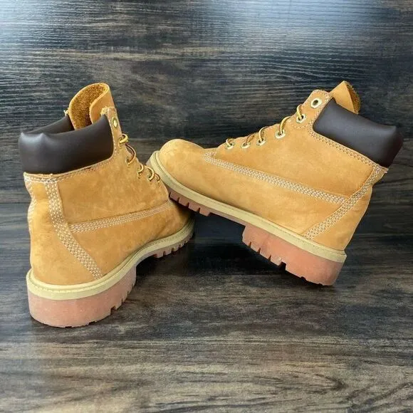 Timberland Classic Nubuck Brown Leather Worker Boots Junior's US Size US 5M