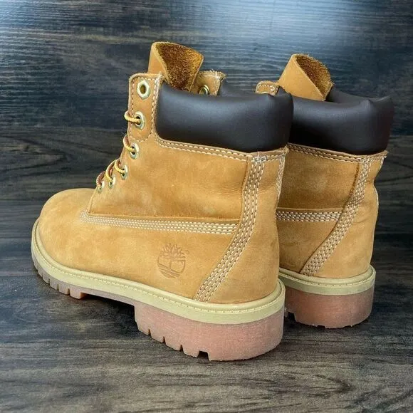 Timberland Classic Nubuck Brown Leather Worker Boots Junior's US Size US 5M