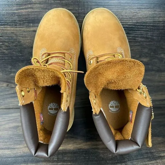 Timberland Classic Nubuck Brown Leather Worker Boots Junior's US Size US 5M
