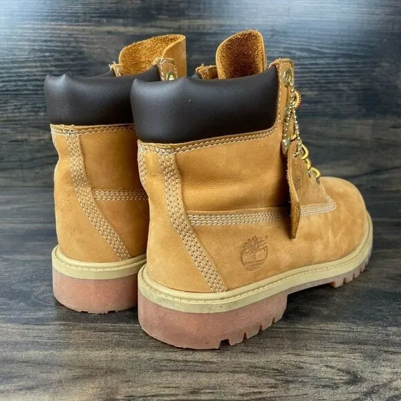 Timberland Classic Nubuck Brown Leather Worker Boots Junior's US Size US 5M