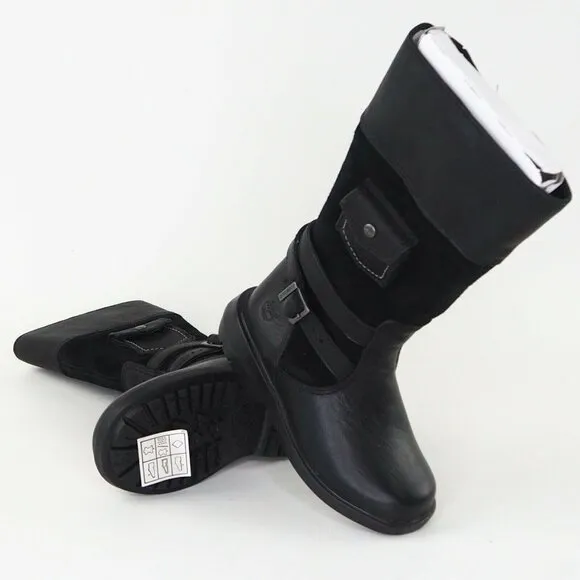 Timberland Dervish Charles Street Toddler Boots Leather Black Winter Sz 4C