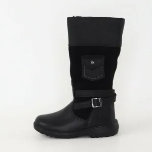 Timberland Dervish Charles Street Toddler Boots Leather Black Winter Sz 4C