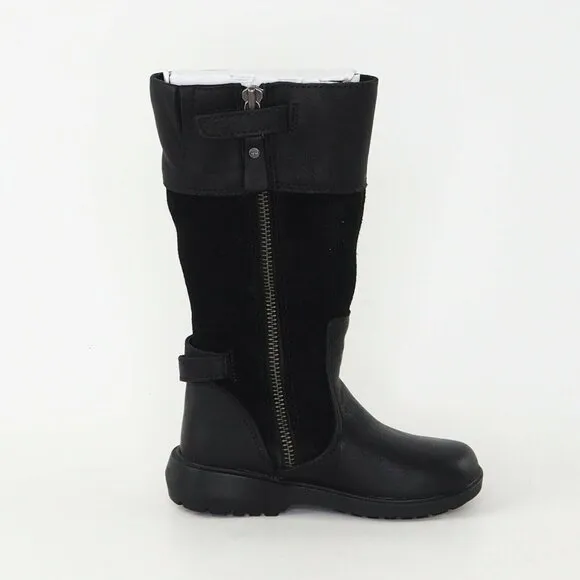 Timberland Dervish Charles Street Toddler Boots Leather Black Winter Sz 4C