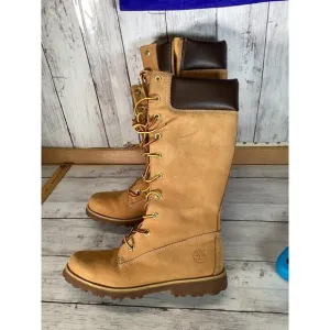 Timberland Girls Asphalt Trails Classic Tall Boots Wheat SIZE 5