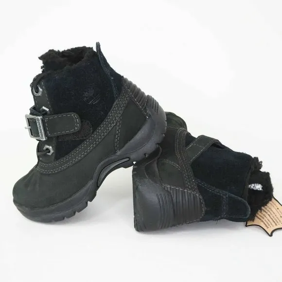 Timberland Mallard Winter TODDLERS Boots Snow Black Vintage Suede 91835 SZ 12