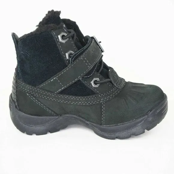 Timberland Mallard Winter TODDLERS Boots Snow Black Vintage Suede 91835 SZ 12