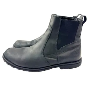 Timberland Men's Barenstenburg Black Leather Slip On Ankle Chelsea Boots Size 12