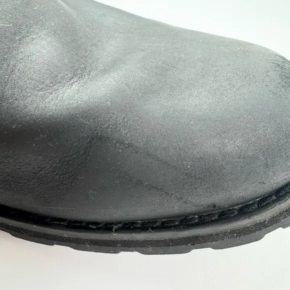 Timberland Men's Barenstenburg Black Leather Slip On Ankle Chelsea Boots Size 12