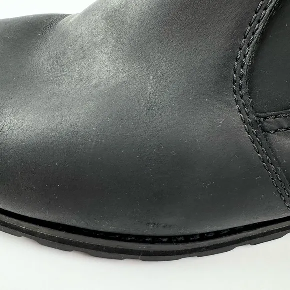 Timberland Men's Barenstenburg Black Leather Slip On Ankle Chelsea Boots Size 12