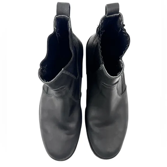 Timberland Men's Barenstenburg Black Leather Slip On Ankle Chelsea Boots Size 12