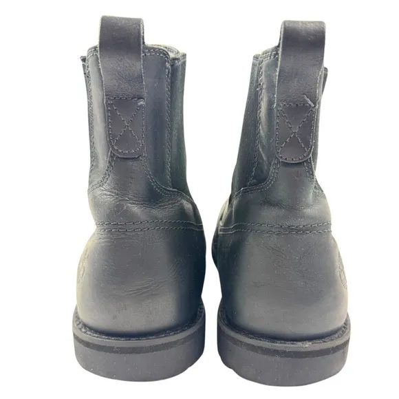 Timberland Men's Barenstenburg Black Leather Slip On Ankle Chelsea Boots Size 12