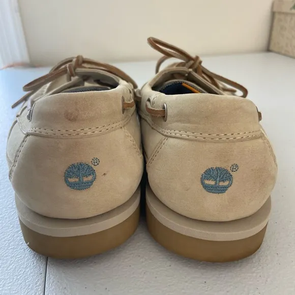 Timberland men’s echo bay beige boat shoe loafers summer casual genuine leather