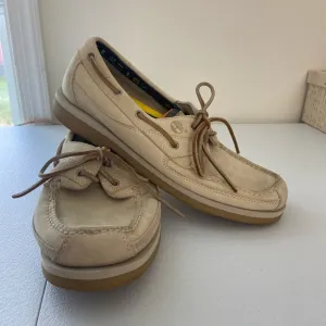 Timberland men’s echo bay beige boat shoe loafers summer casual genuine leather