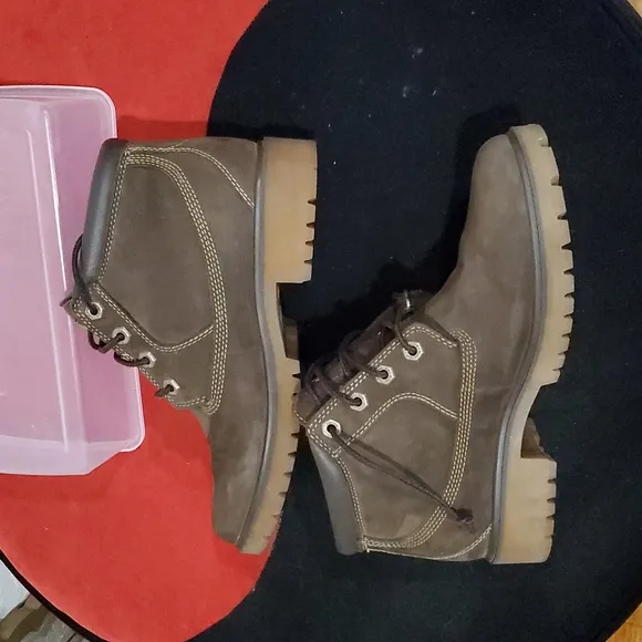 Timberland Nellie Brown Leather Boots Size 7
