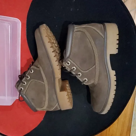 Timberland Nellie Brown Leather Boots Size 7