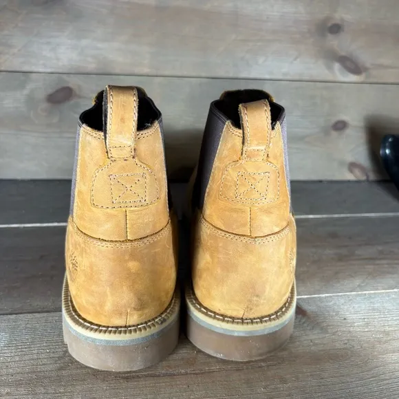 timberland redwood falls mens size 10 shoes brown leather slip on chelsea boots