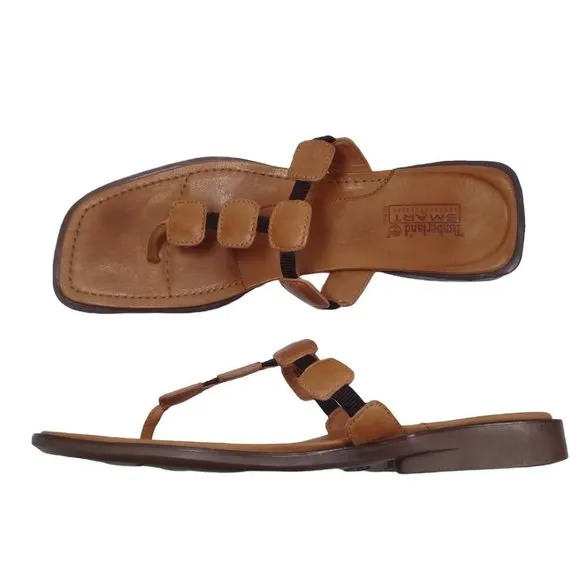 Timberland Smart Comfort System Women's Leather Thong Flat Sandals Size 11M