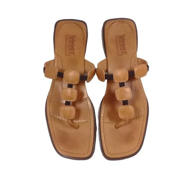 Timberland Smart Comfort System Women's Leather Thong Flat Sandals Size 11M