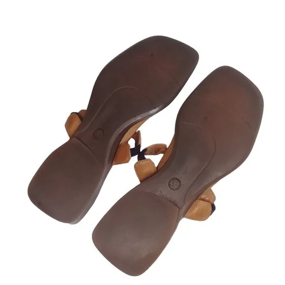 Timberland Smart Comfort System Women's Leather Thong Flat Sandals Size 11M