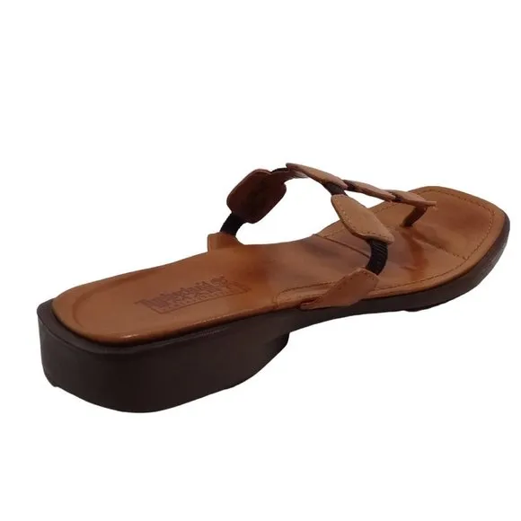 Timberland Smart Comfort System Women's Leather Thong Flat Sandals Size 11M