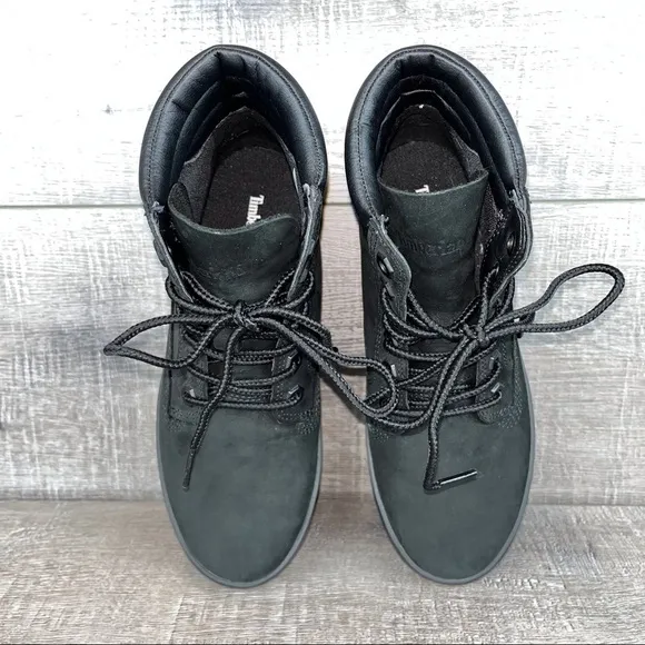 Timberland sz 6 dausette black suede sneaker boot