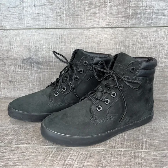 Timberland sz 6 dausette black suede sneaker boot