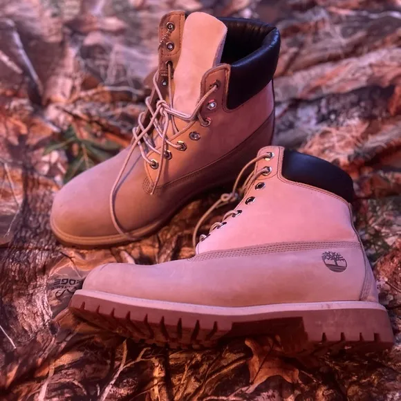 Timberland Tan and Black Rugged Boots