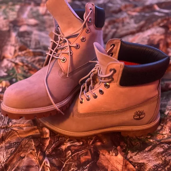 Timberland Tan and Black Rugged Boots