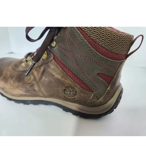 Timberland Women's Brown Leather Mid Waterproof Norwood Boots US 7.5