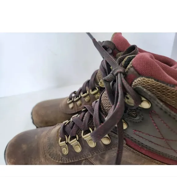 Timberland Women's Brown Leather Mid Waterproof Norwood Boots US 7.5