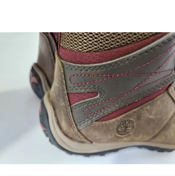 Timberland Women's Brown Leather Mid Waterproof Norwood Boots US 7.5