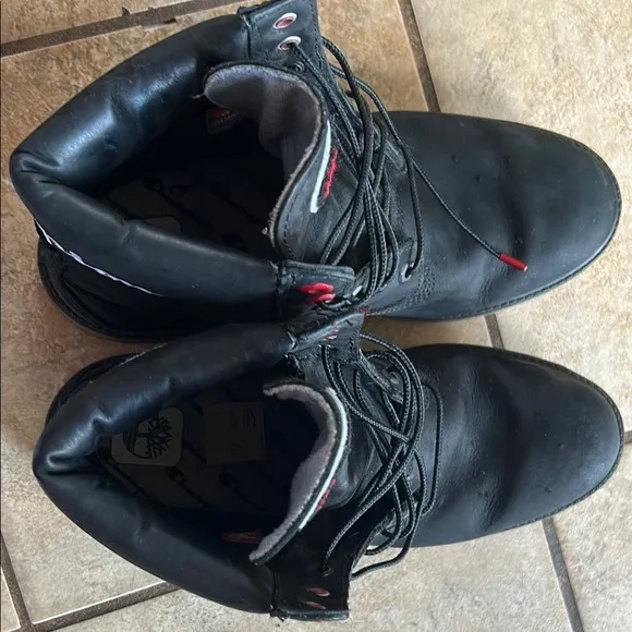 Timberland x Champion Black Pros high top boot. New without box, sits on shelf.