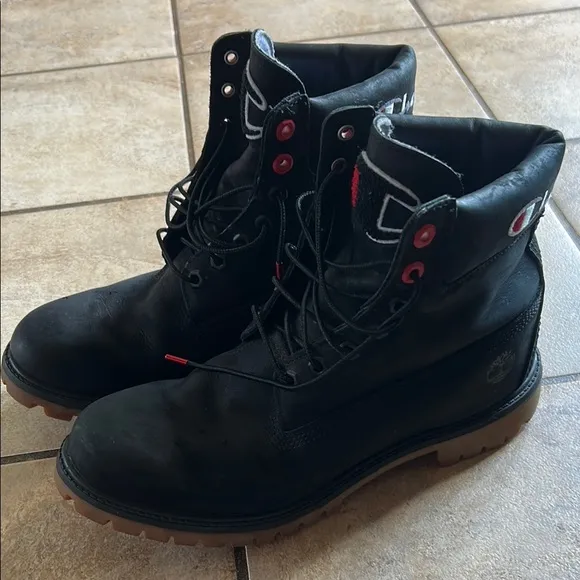 Timberland x Champion Black Pros high top boot. New without box, sits on shelf.