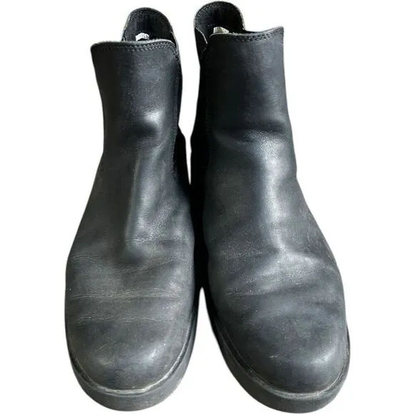 Timberland Graceyn Chelsea Black Leather Boots Women Size 10 Classic Staple