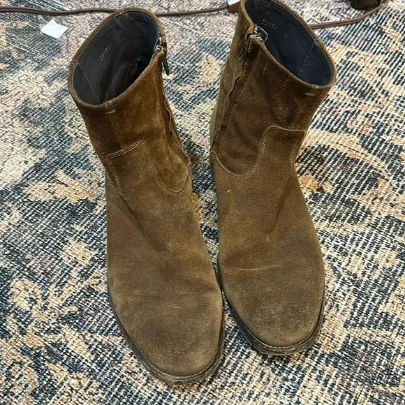 To Boot New York Adam Derrick Boots Mens 12 Muller Dark Brown Waxed Suede Zip