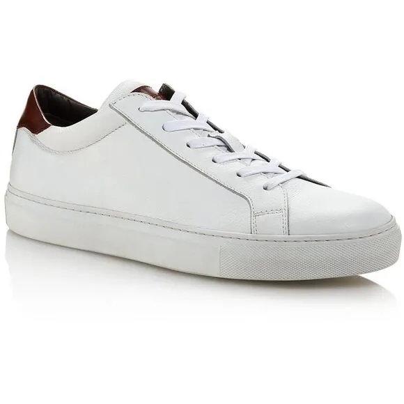 To Boot New York Mens Knox White Leather Casual and Fashion Sneakers NWOB