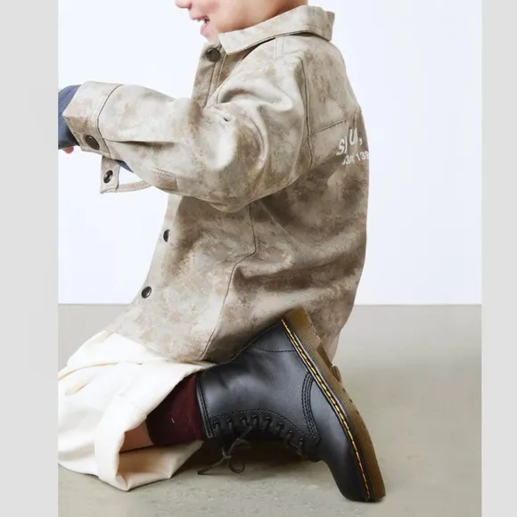 TODDLER 1460 SOFTY T LEATHER LACE UP BOOTS SIZE 9