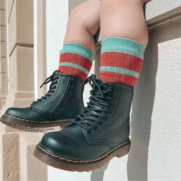 TODDLER 1460 SOFTY T LEATHER LACE UP BOOTS SIZE 9