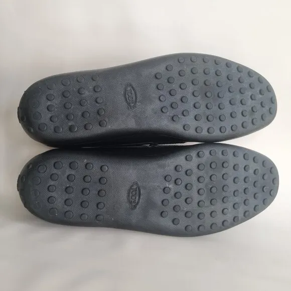 TOD'S Black Leather Penny Loafers Men’s Size US 13 Made in Italy